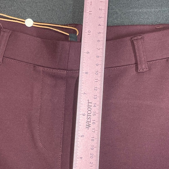 NWT Quince Ultra Stretch Ponte Straight Leg Pants Burgundy Womens Size S - Picture 9 of 12